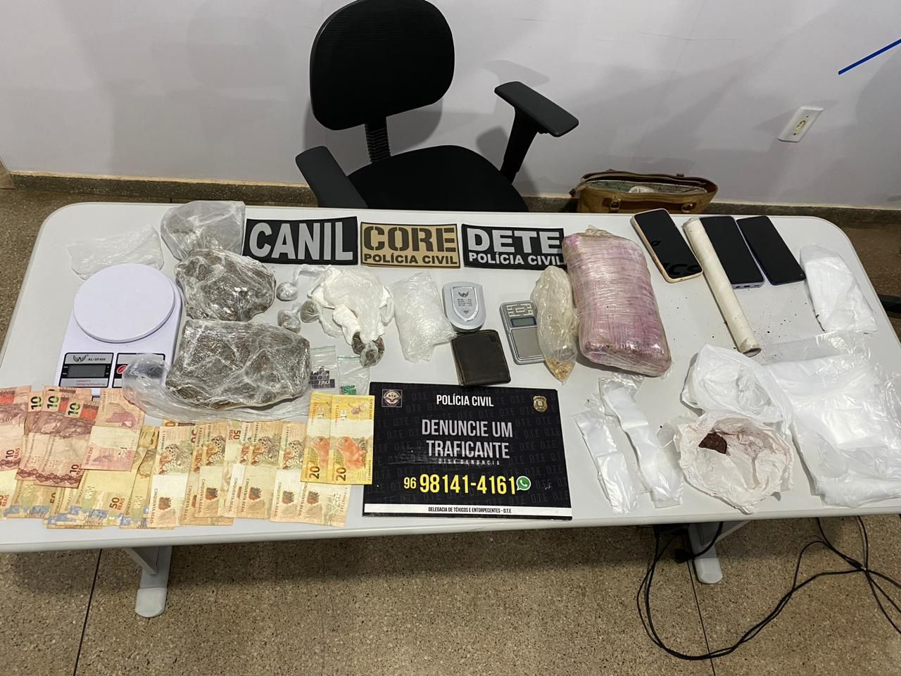 EM MACAPÁ, POLÍCIA CIVIL PRENDE TRIO EM FLAGRANTE POR TRÁFICO DE DROGAS E APREENDE SKANK, COCAÍNA, LSD, BALANÇAS DE PRECISÃO E DINHEIRO